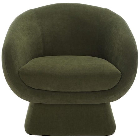 Safavieh 30.7 x 29.9 x 30.3 in. Kiana Modern Accent Chair - Olive Green SFV4527F